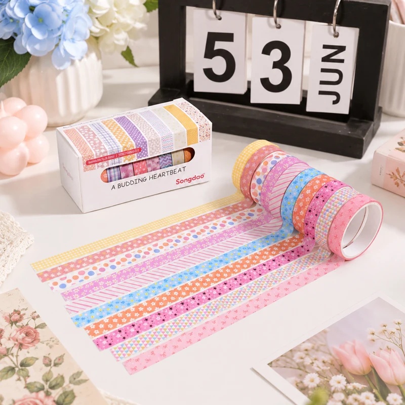Scrapbooking - 10 rolos de fita washi floral