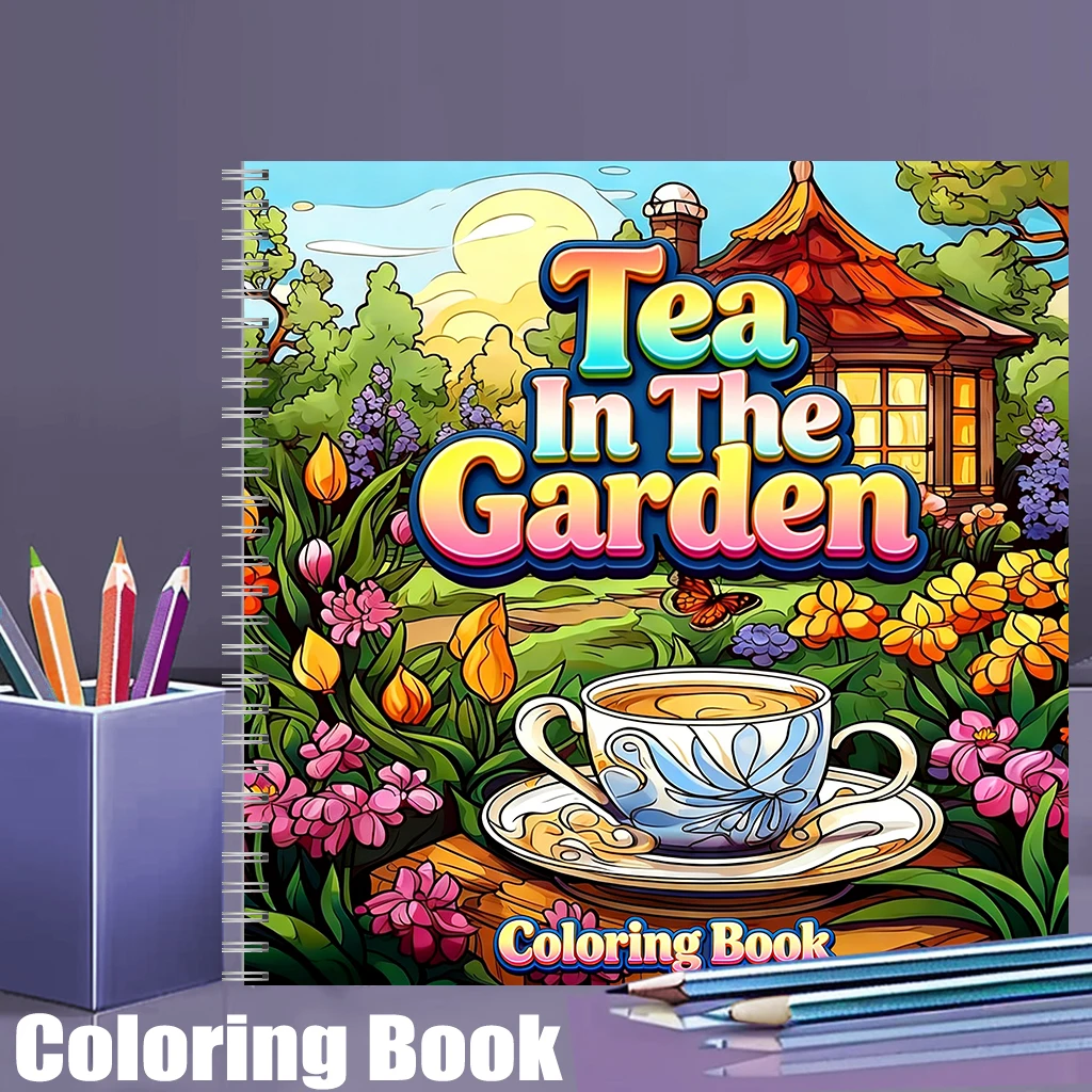 Painting Supplies - Livro de colorir Tea In The