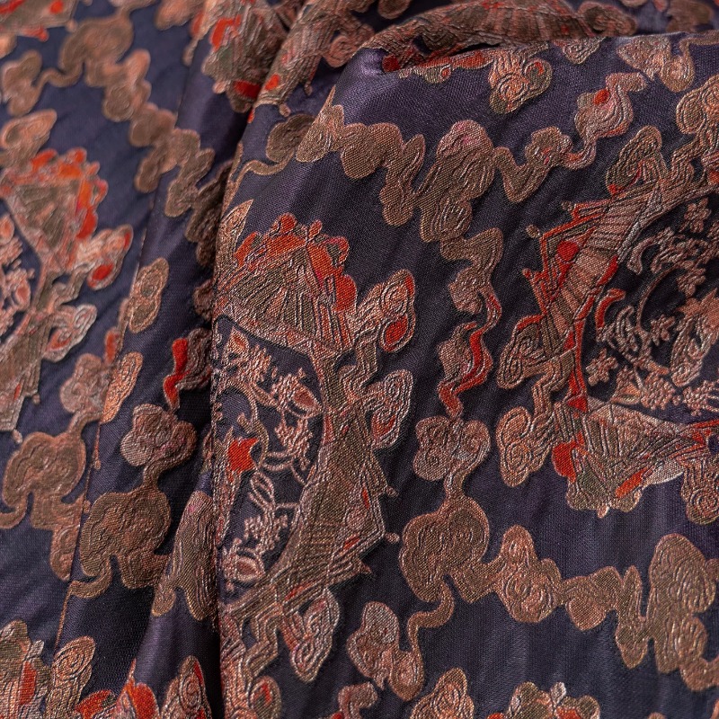 Tecido Jacquard Floral Roxo Ve - Sewing avaliação e preço