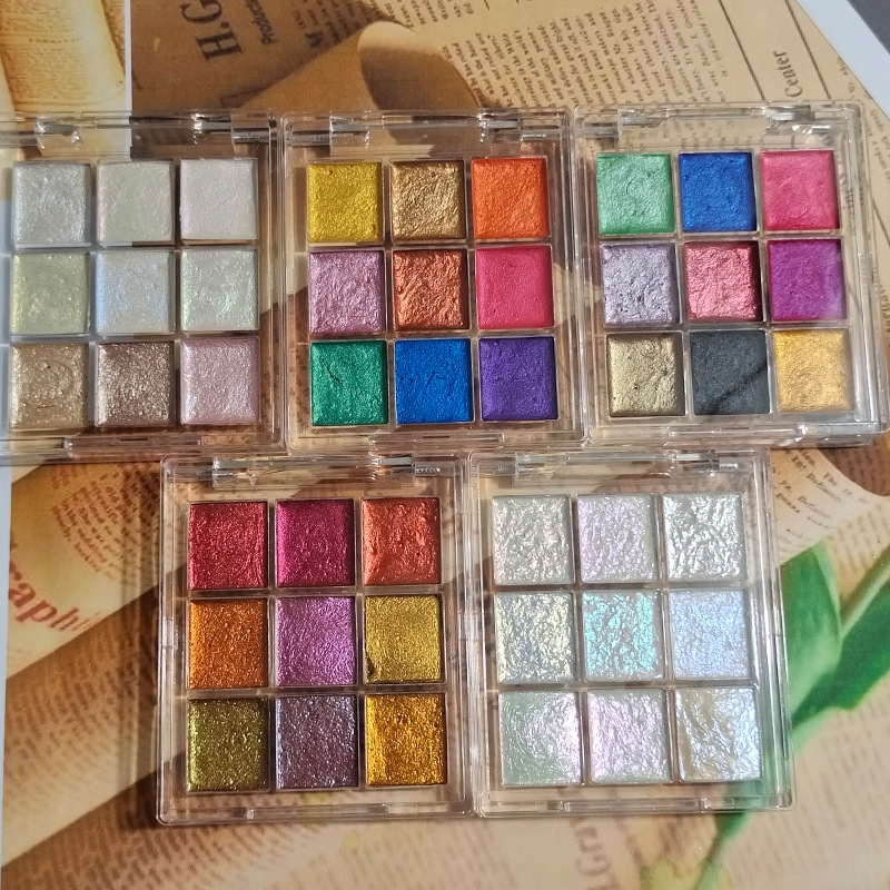 9 cores Nail Solid Pigment Aur - Watercolor Paint Set Solid Pigment avaliação e preço