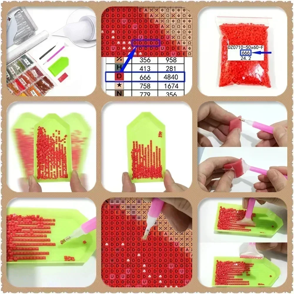 1PC Pintura Diamante 5D sem mo - Painting Supplies avaliação e preço