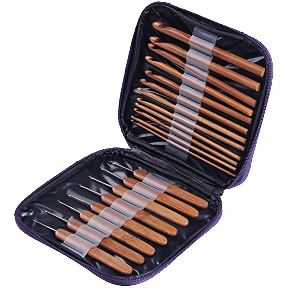 1 conjunto de agulhas de croch - Wooden Crochet Hooks Ergonomic Handle avaliação e preço