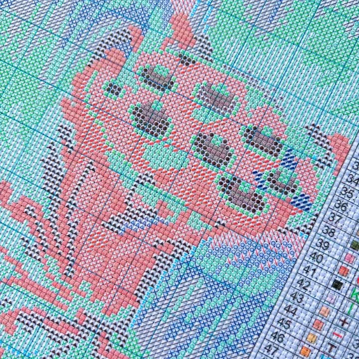 [ZZ8680-Garça Azul] |   Kit de - Cross Stitch Stamped Kits Beginners avaliação e preço